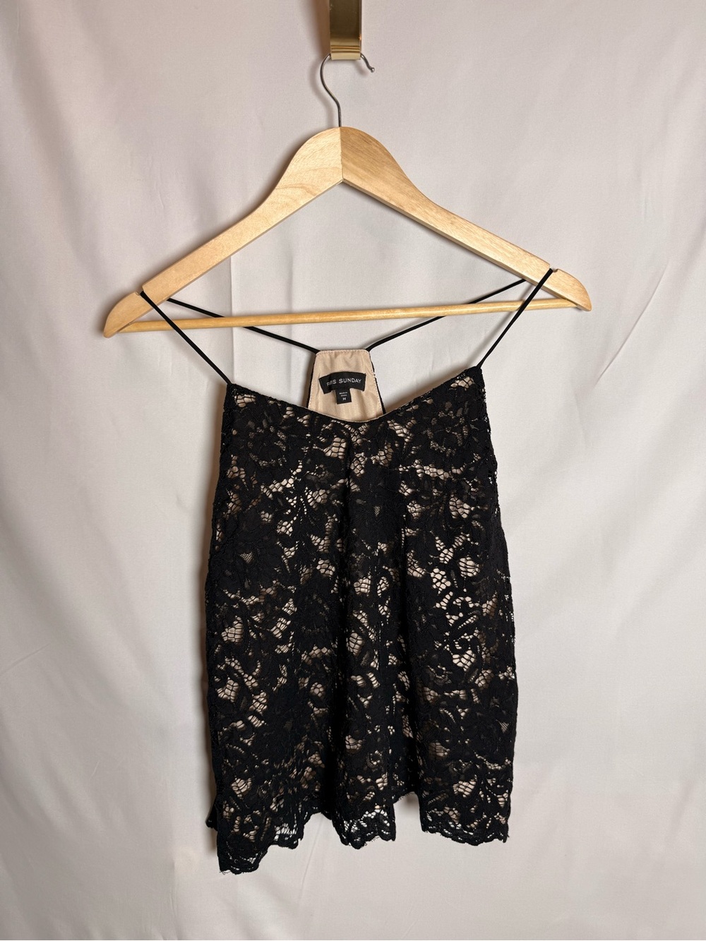 Black Lace Camisole Slip by AllSaints